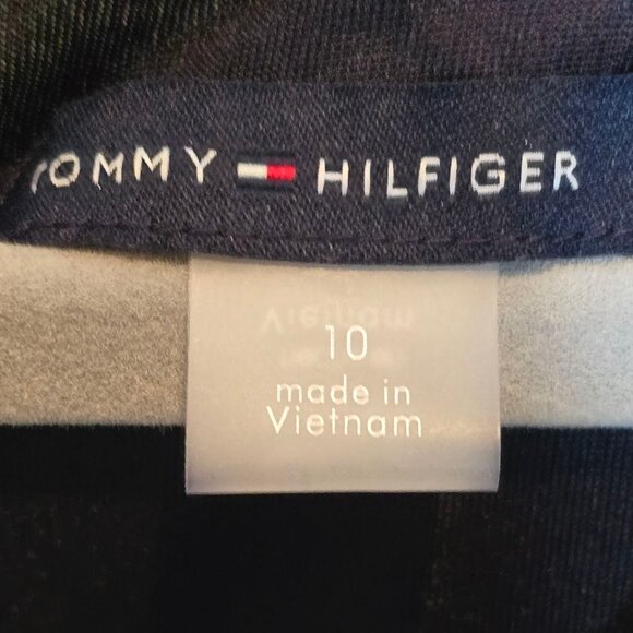 Tommy Hilfiger Navy Floral Midi Flutter Sleeve V Neck Women's Dress - Size 10 - Picture 6 of 8